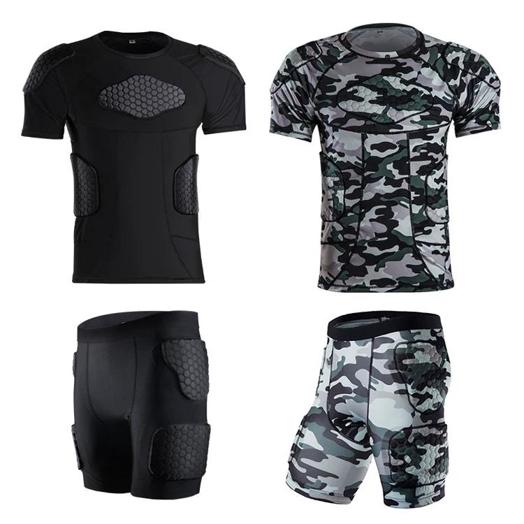 Anti-Collision Short-Sleeved Football Uniform, Goalkeeper Uniform, Goalkeeper Suit, Shorts, Knee Pads, Elbow Pads, Basketball Protective Gear, Rugby