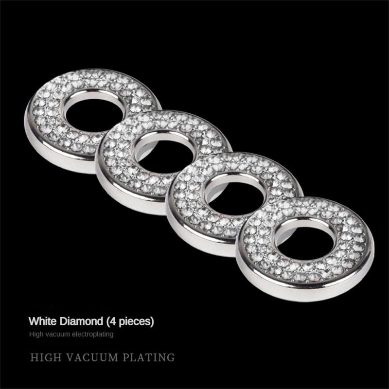 4X For Mercedes Benz E C GLC Class Lift Bolt Sparkle Pull Rod Bling Car Door Lock Pin Ring Cover Crystal