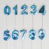 0-9 Numer Candle Pink Blue Happy Birthday 3D Number Candles Cake Topper Decoration Baby Shower Supplies Wedding Party Decor