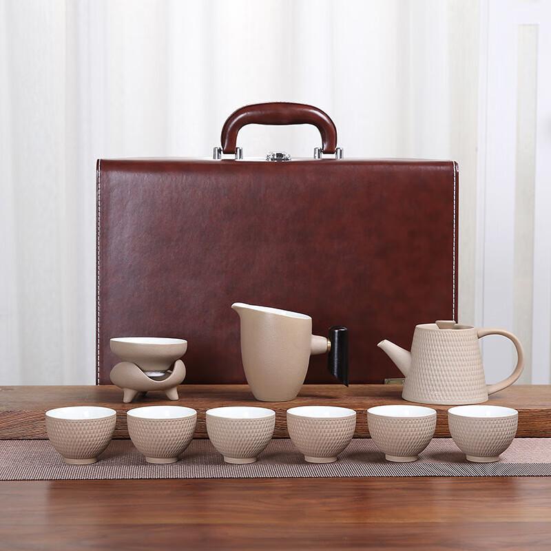 

Chaxun Chinese Black Pottery Stone Glaze 10-Piece Tea Set