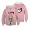 Kawalii Cartoon Hoodie Children Clothes Girl Fashion Print 2024 Kids Hoodies Full Sleeve Sweatshirts Demon Slayer Outdoor Tops