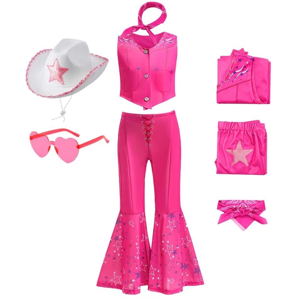 Cowgirl filmas Purima kostīms Rozā veste