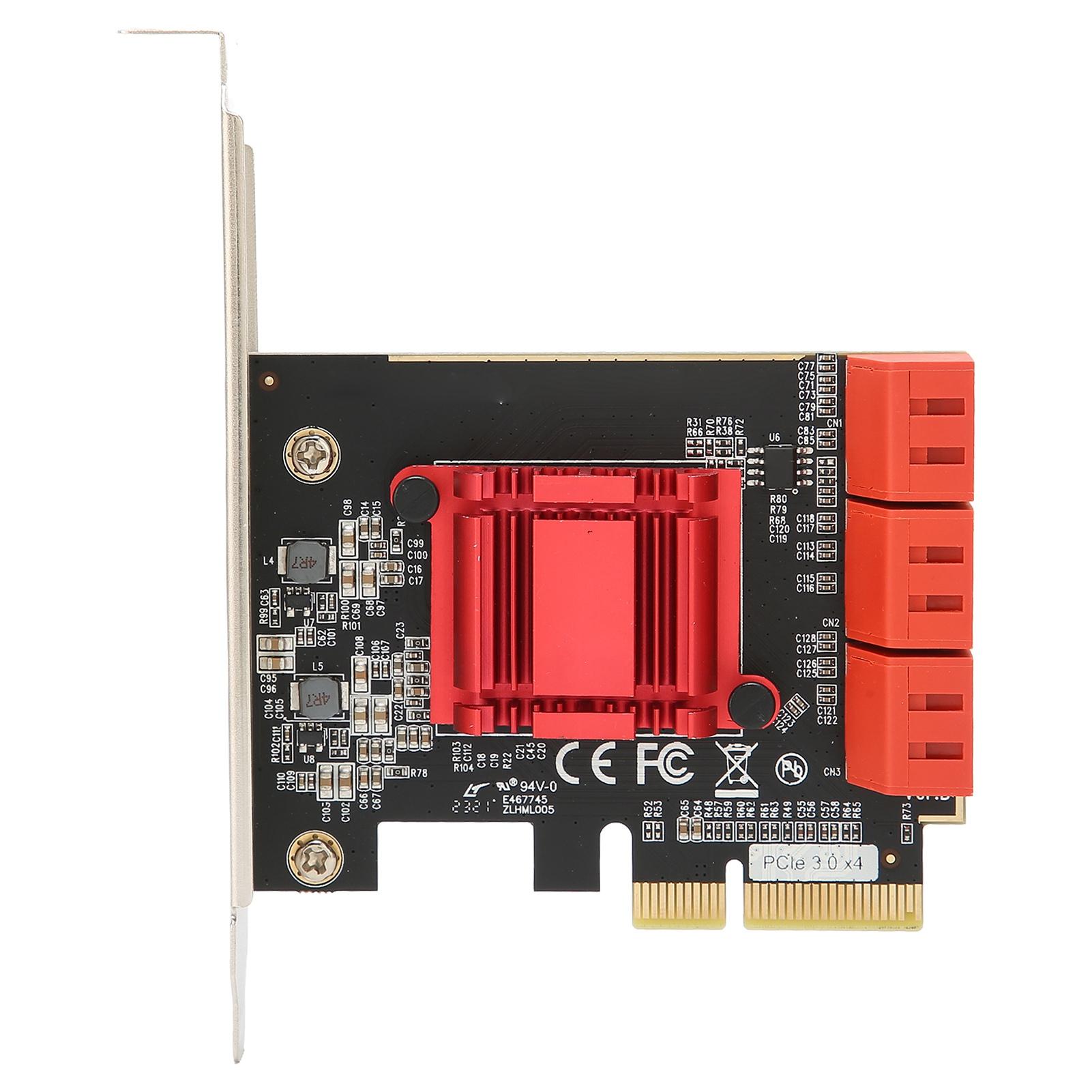 

Карта розширення PCIE до SATA3.0 Plug and Play PCIE до 6-портового контролера SATA3.0 Адаптер розширення