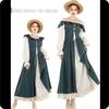Renaissance Dress Women's Medieval Renaissance Fairy Dress Long Sleeve Irish