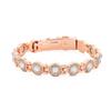 Bracciale Magnetico Eco-friendly Moda Europea & Americana con Pietra Rimovibile e Intarsi di Diamanti; Bracciale da Donna Regolabile in Lega.