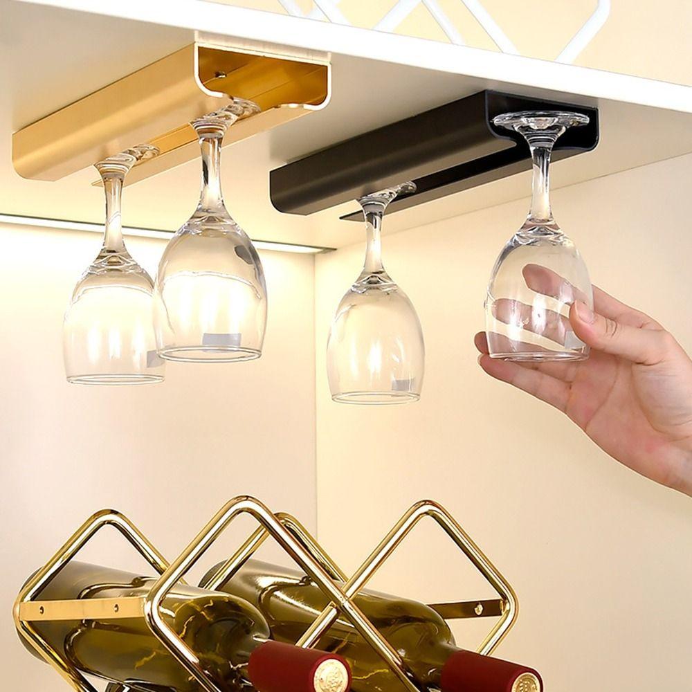 Aluminum Zinc Zinc Alloy Upside Down Wine Glass Holder Ventilation Inverted Goblets Rack Wine Cabinet