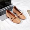 Fashion Shallow Loafers Bowknot Casual ShoesWomen's Soft Leather Ballet Fashionable Versatile Flats Simple Comfortable Women Shoes