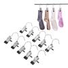 10Pcs Short Tail Hanger Clip Stainless Steel Heavy Duty Multifunctional Hanging Clips Hooks for File