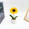 Plush Twisted Rod Sunflower Potted Desktop And Office Decoration Ornament