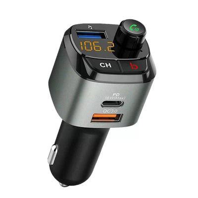Car Bluetooth 5.0 Fm Transmitter Handsfree Car Radio Modulator Mp3 18W Charger Adaptor Player Fast QC3.0 Audio Fm Kit USB P J1W7