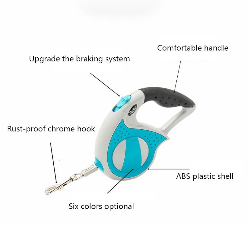 Classic Automatic Retractable Pet Leash 3m/5m Nylon Dog Leash Explosion-proof Dog Leash Upgrade One-button Brake for Dog Travel Training
