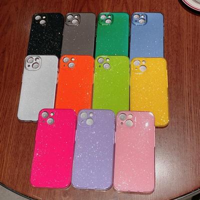 Glossy Glitter Cover For iPhone 16 Pro 15 14 Pro Max 13 12 11 XR XS 8 7 Plus Shockproof Soft Silicone All-inclusive Lens Phone Case