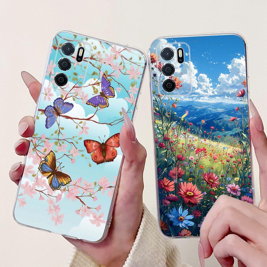 For Oppo A16 A16s Case CPH2269 CPH2275 CPH2271 A 16 TPU Cover Fashion Flower Soft Funda For OPPO A54s CPH2273 OppoA16 Phone Case