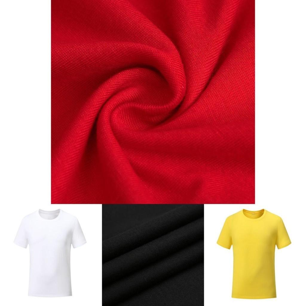 Men Women Plain T Shirts Cotton Comfortable Short Sleeves Crew Neck Top Tee