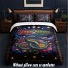 Floral Theme Custom Text Or Name 3Pcs Bedding Set,1 Flat Sheet & 2 Pillowcases Personalized Home Bedding
