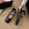 Fashion 2025 New Fashion Ankle Strap Ladies Mary Janes Flats Shoes Soft Female Square Toe Footwear Shallow Women Flats Lolita Shoes lady