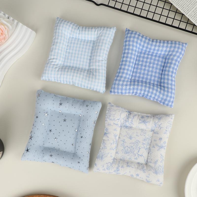 Cotton Plaid Decorative Placemat Heat Insulated Coaster for Rustic Wedding Table Setting Cushion Pad