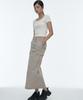 Musinsa Standard Woman Women'S Cargo Maxi Skirt [Light Beige]