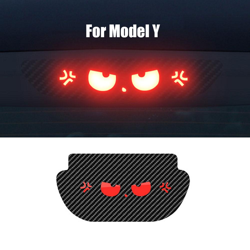 For Tesla Model 3 Model Y High Mount Brake Light Projection Board PVC Soft Board Stop Light Patch Easy Installation Accessories