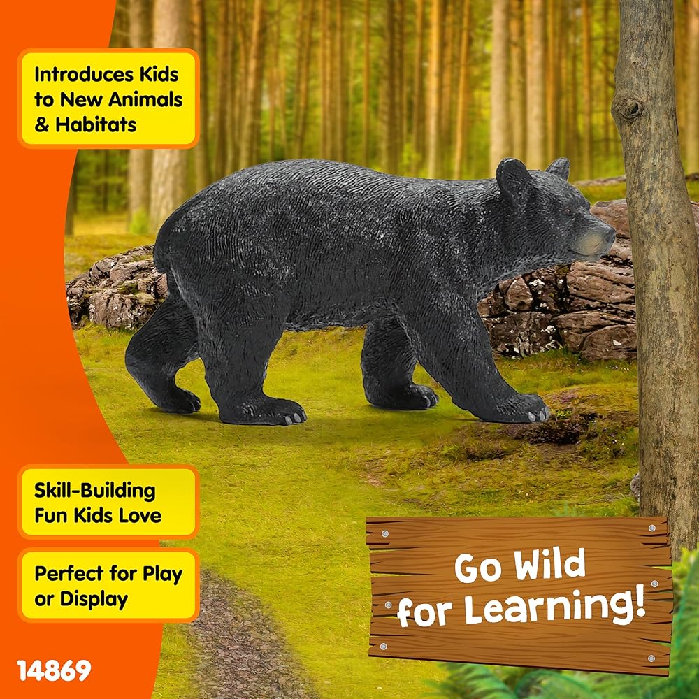 Schleich Wildlife American Black Bear Figure 14869 Realistic Design Educational Toy