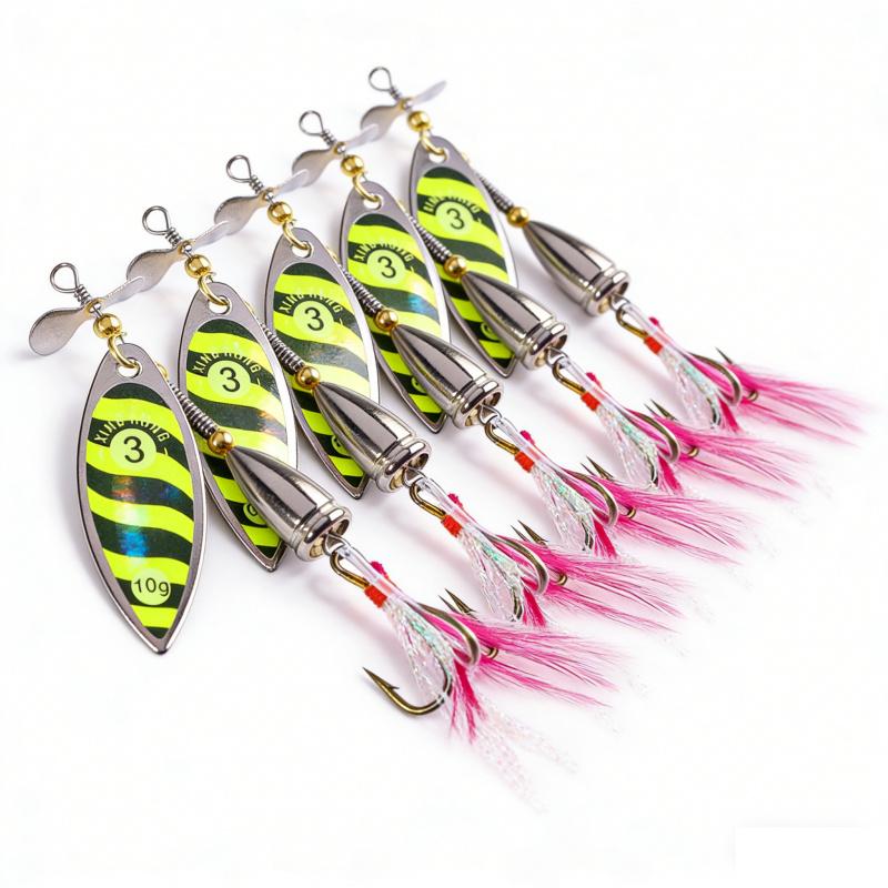 New Freshwater Lure Fly Spinning Sequin Fake Bait5PCS-9.5CM9.3GBionic Lure Bass Pike Crappie Bait