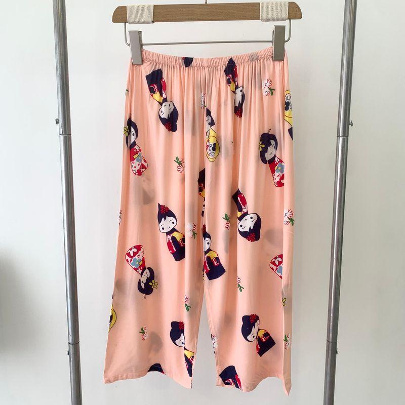 Summer Pajamas Women's Cotton Silk Short Sleeve Shorts Homewear Two-piece Set Little Girl Artificial Cotton Plus Size Pajamas Suit