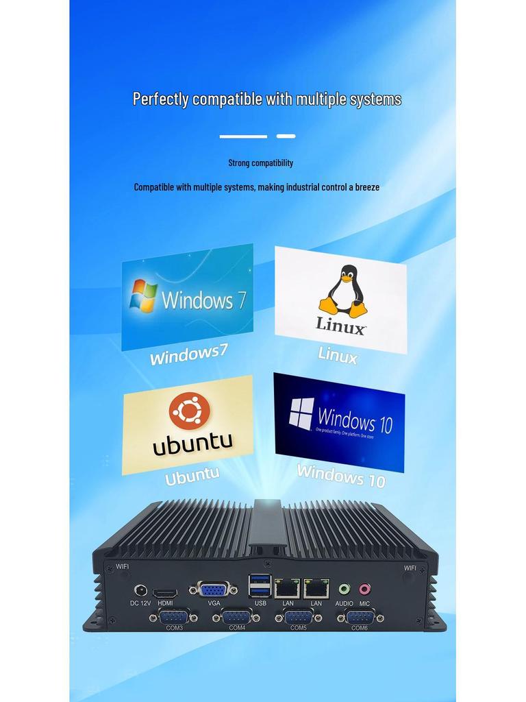 Yan Yue Embedded Fanless Mini Computer with Multiple CPUs for Industrial Use