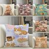 Summer Animal Plant Floral Decorations 2 Pillow Case Natural Linen Pillow Case Double-Sided Decor Sofa Pillowcase Home Decor