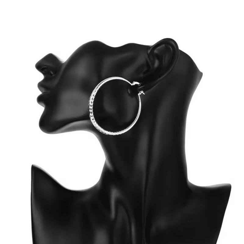 5Cm Circle Hoop Earrings For Women Fashion Pretty Wedding Party Jewelry Holiday Gifts