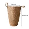 Straw Woven Basket Vase Dried Flowers Wicker Flower Pot for Living Room Flower Arrangements M