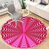 1pc Abstract Pattern Carpet for Office Non-Slip, Round Carpet, Soft & Comfortable, Carpet for Office, Lightweight Round Floor Mat