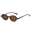 SO&EI Fashion Small Oval Sunglasses Rivets Women Shades UV400 Vintage Punk Men Candy Color Sun Glasses