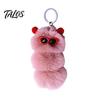 Caterpillar Bag Charms Plush Sunglasses Keychain, Stuffed Keyring Pendant for Decoration Keychain Bags & Car Keys, Decorative Backpack Purse Accessory