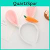 Soft Cute Plush Easter Bunny Ears Hairband With Carrot Bunny Shaped Headband