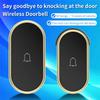 B03B-Intelligent Wireless Doorbell Outdoor Without Battery Button Call Chime Wireless Doorbell White+Silver US Plug