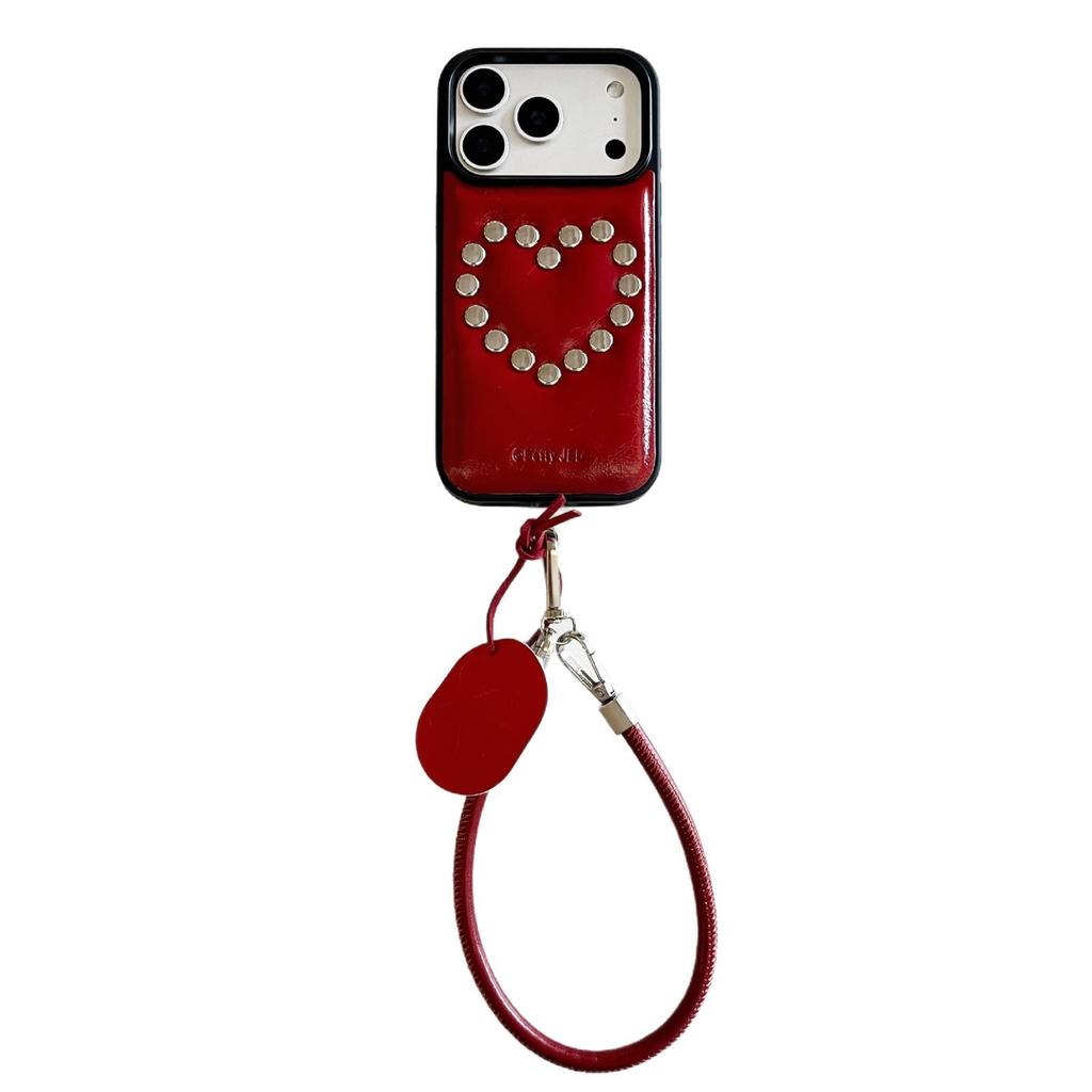 iPhone 17 Pro Max Case: High-End Leather Texture with 3D Rivets, Also Fits iPhone 16 Pro and iPhone 15
