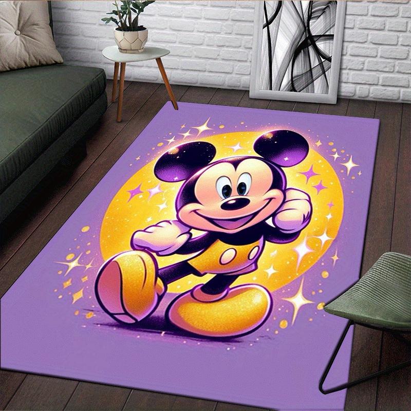 1pc Mickey Pattern Area Rug Soft Flannel Floor Mat for Living Room,Office,Bedroom and Carpet