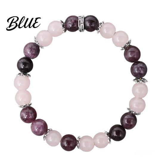 Elegant Simple Bracelet Natural Stone Beaded Bracelets Semi-Precious Gemstones Wear-resistant
