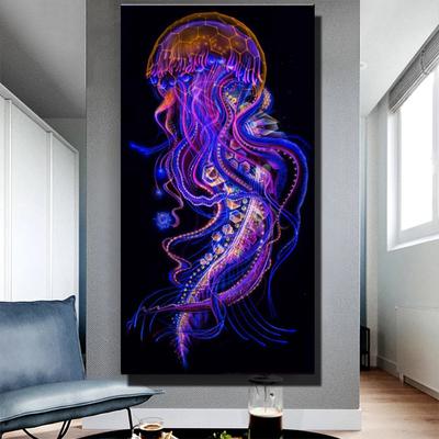 Pittura diamante 5d fai da te Medusa mosaico diamante Vita marina trapano completo ricamo diamante punto diamante Decorazione soggiorno R30