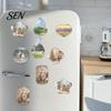 Magnetic Picture Frames 10Pcs DIY Fridge Magnet Kit, Clear Acrylic Photo Frame Memo Holders Set, Custom Making Kit for Crafts, Kitchen, Classroom