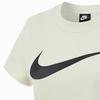 Nike Solid Color Logo Print Round Neck Short Sleeve T-Shirt Women Tops Gray DB3873-238