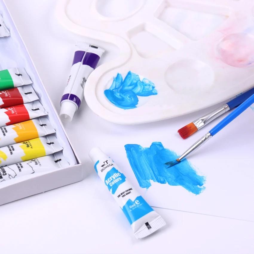 12 Colors Acrylic Paints Set Oil Gouache Watercolor Painting Pigment for Art Drawing Supplies
