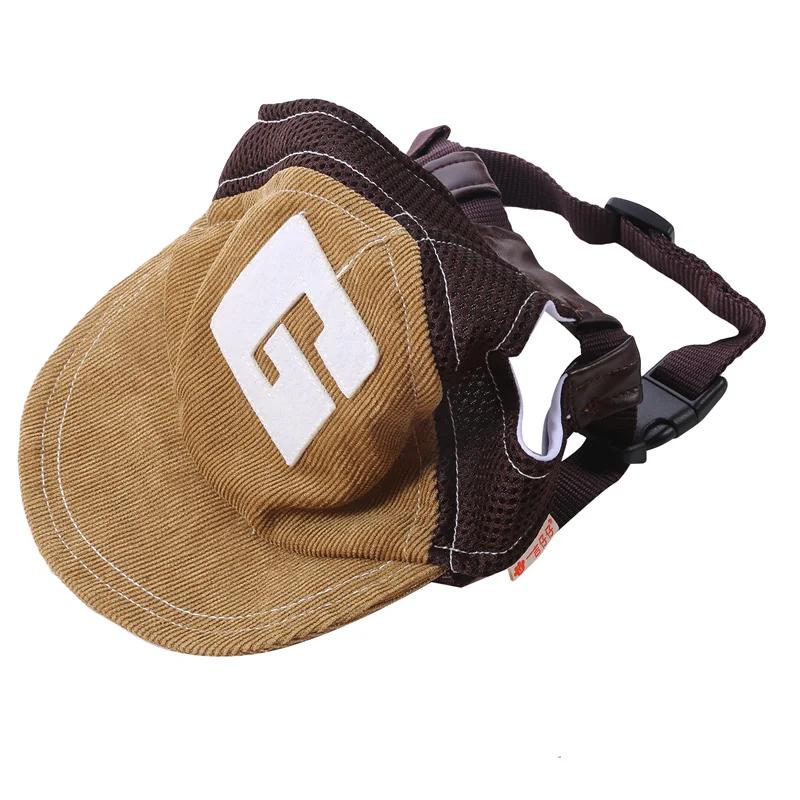 Hundehut, Hunde-Sonnenschutzhut, Baseballkappe, Outdoor-Sportmütze mit Ohrlöchern, verstellbare Haustiermütze für kleine und mittelgroße Hunde, große Hunde