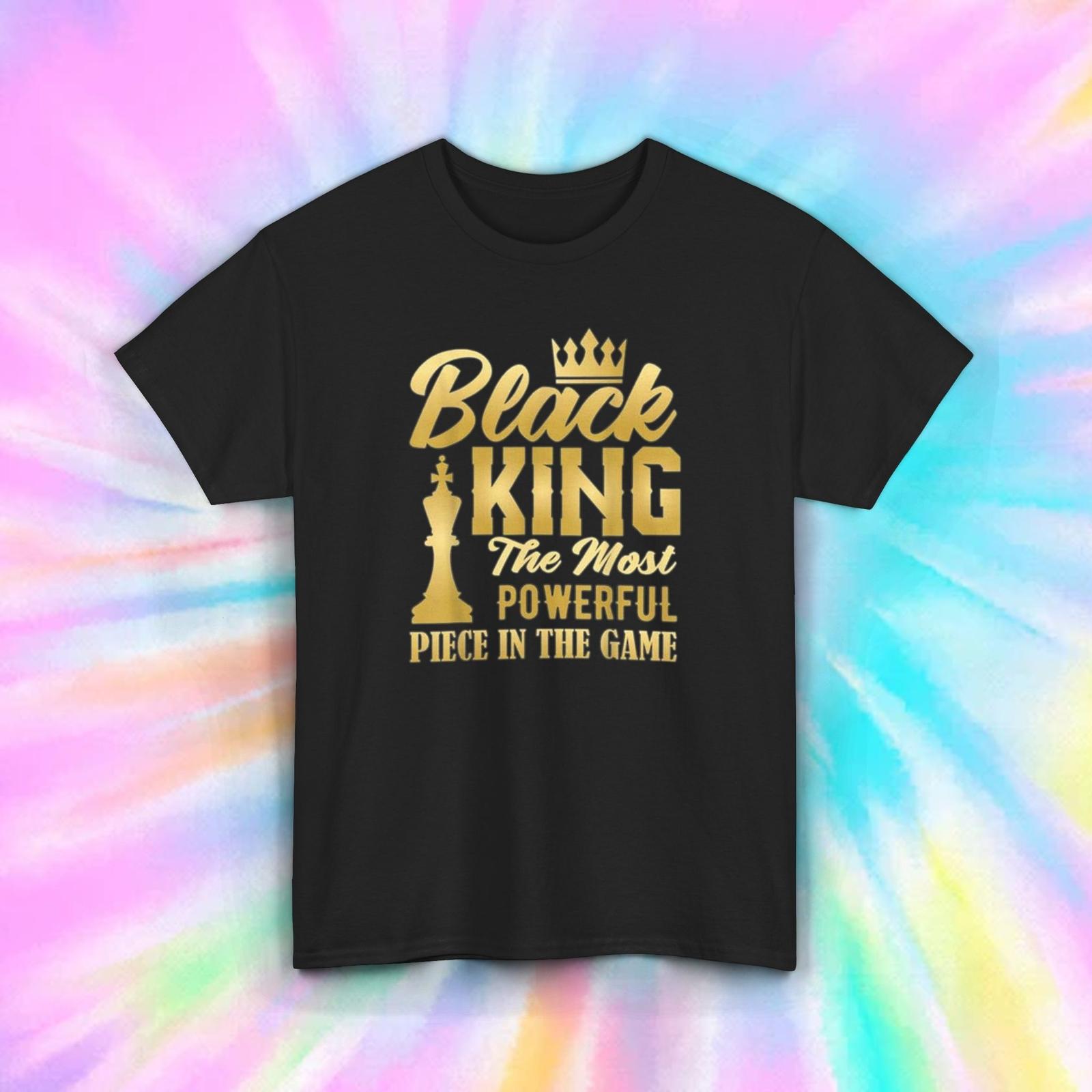Black King Chess T-Shirt | Powerful Piece Graphic Tee | Motivational Shirt S-5XL XL