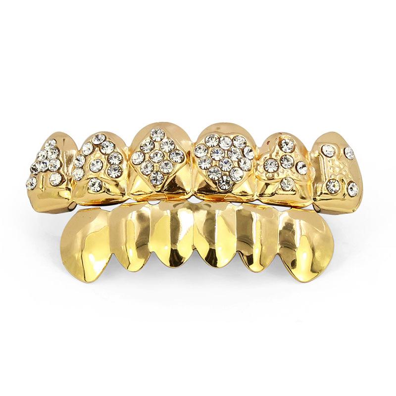 Gold-Plated Hip Hop Grillz - Twill Style