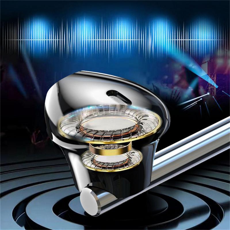 Fone de Ouvido Intra-auricular Transparente 3,5 mm Subwoofer Estéreo Esportivo para Corrida Fones de Ouvido com Fio Controle de Jogo