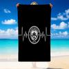 Quick Dry Beach Towel Manchester City Pattern, Lightweight Absorbent Towel for Pool Beach Vacation Use