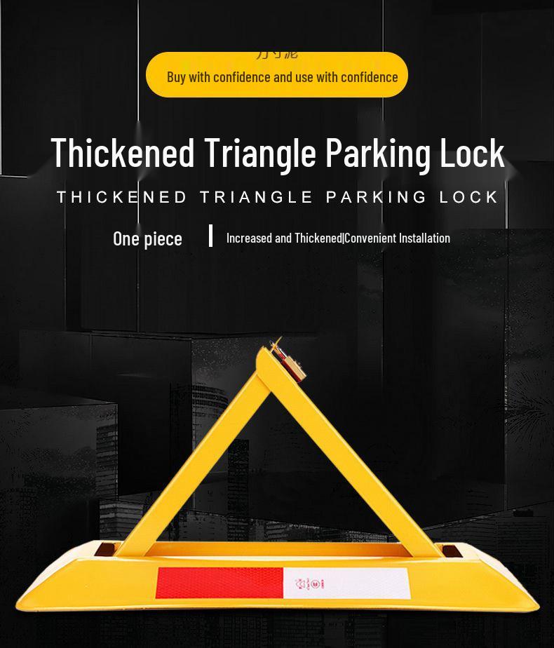 Heavy-Duty Triangle Parking Space Lock - Anti-Collision, Pressure-Resistant Floor Post for Garage