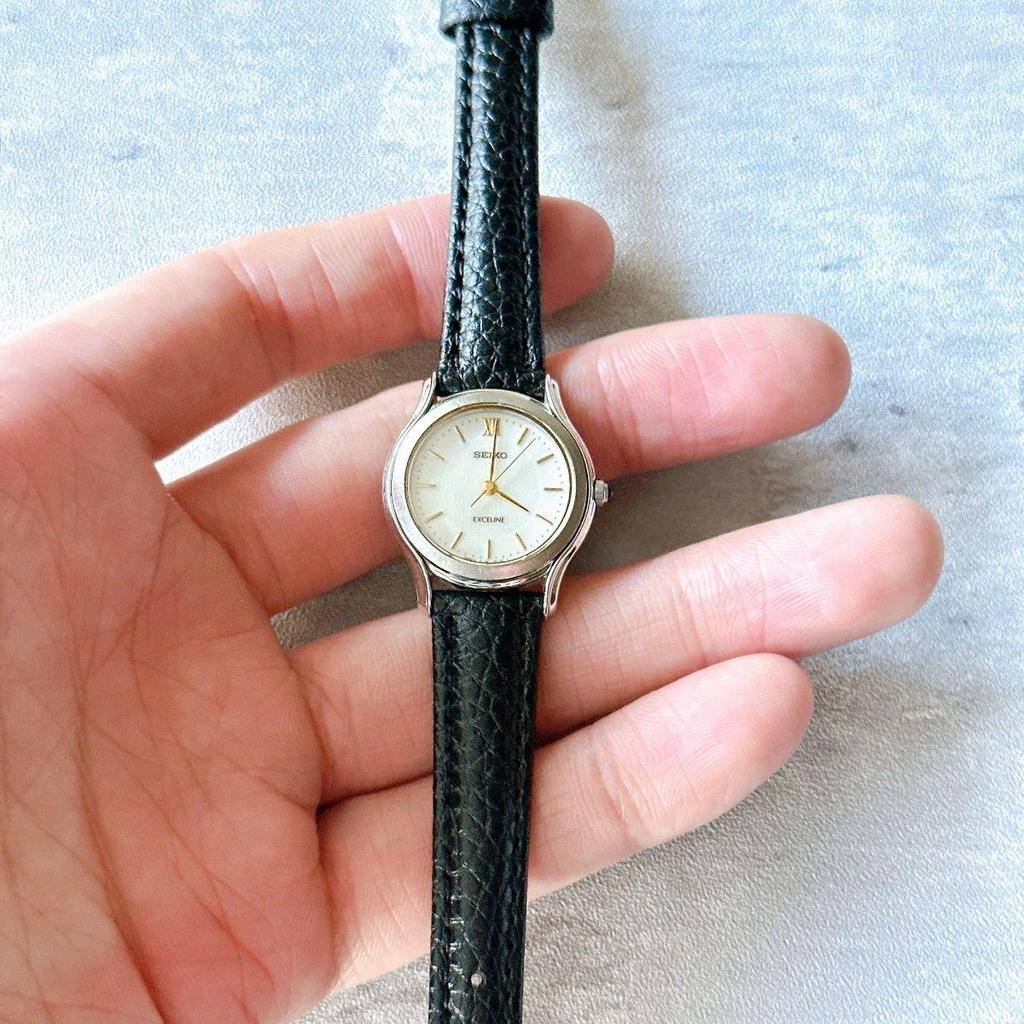Used SEIKO Seiko 4J41-0C20 Vintage Quartz Ladies Dress Watch, New Battery Replaced, New Belt