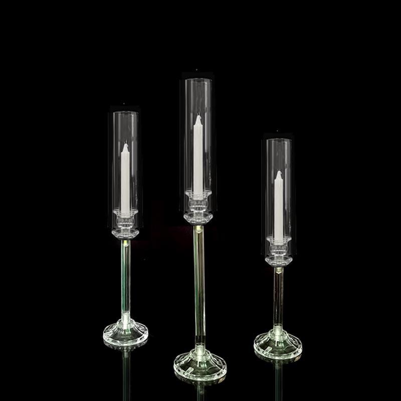 Clear Acrylic Candlestick Trio for Wedding & Party Decor